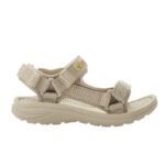 Lee Cooper womens shoes velcro sandals for summer on the beach, light beige cream - Image 2