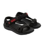Lee Cooper womens shoes with velcro straps for summer beach sandals, lightweight black