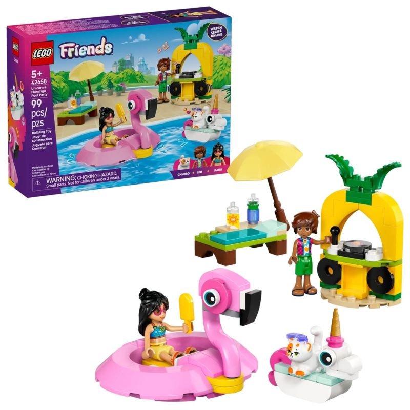 lupin-wear-ca-lego-friends-42658-unicorn-and-flamingo-pool-party-1928962 LEGO Friends 42658 Unicorn and Flamingo Pool Party - Image 1