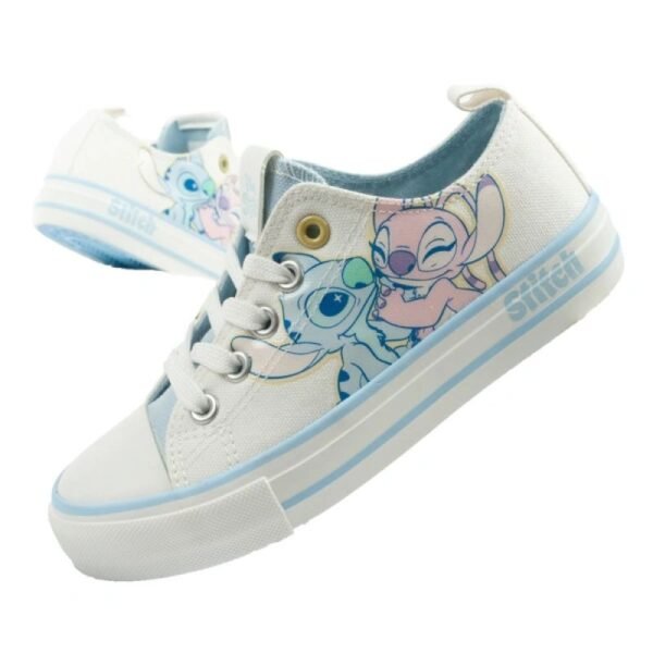 Leomil childrens sports shoes Stitch sneakers comfortable light white