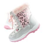 Leomil winter boots childrens snow boots kitten fur warm for girls