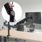 MACLEAN 3-Monitor Mount, Gas Spring, 17"-27", 2-8KG, Black MC-137 - Image 6