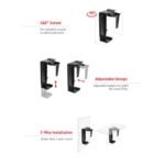 MACLEAN COMPUTER HOLDER BLACK MC-713B