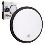 MACLEAN LED LAMP WITH MOTION SENSOR, PIR SENSOR, BLACK, 10W, IP65, 1000LM, NEUTRAL COLOR MCE525 B