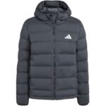 Mens adidas Helionic Climawarm Stretch Hooded Down Jacket Black JN2114 - Image 2