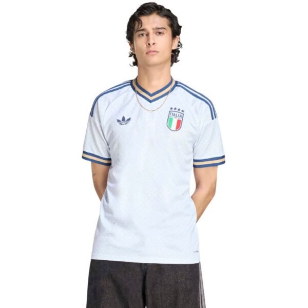 Mens adidas Italy 26 Away Jersey white and blue KC8704