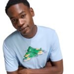 Mens adidas Novelty Mint T-shirt light blue JZ5038 - Image 4