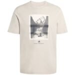 Mens adidas Outdoor Kayaking Graphic T-shirt beige KB2541 - Image 2
