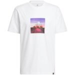 Mens adidas Summer Heat Graphic T-shirt white JZ7545 - Image 2