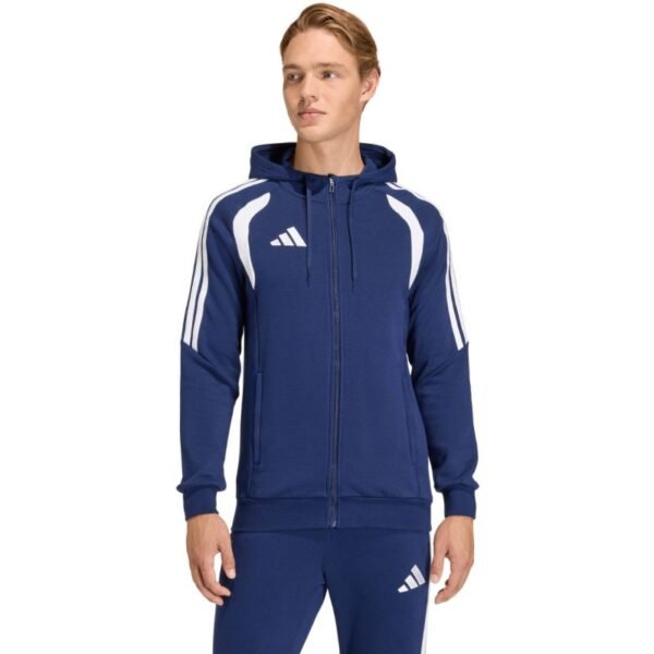 Mens adidas Tiro 26 League Sweat Full Zip Hoodie Navy Blue KF3320