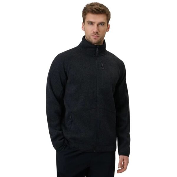 Mens fleece 4F M443 deep black melange 4FWSS26TFLEM443 20M
