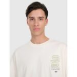 Mens oversized printed T-shirt 4F 4FRAW25TTSHM3220-11S - Image 4