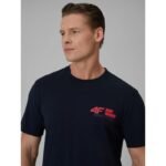 Mens regular plain T-shirt 4F 4FRSS26TTSHM3992-31S - Image 4