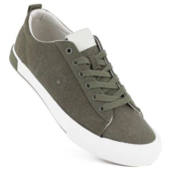 Mens textile sneakers green Big Star TT174292
