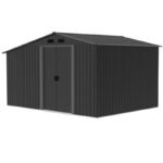 METAL GARDEN TOOL SHELF WITH WOOD SHELF 308X245X202CM - Image 3
