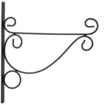 METAL PLANT HANGER, SWIRLS, ORNAMENT, BLACK, 26X28CM, KINZO - Image 2