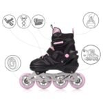 Meteor M 34-37 Urbo Roller Skates Black/Pink - Image 4