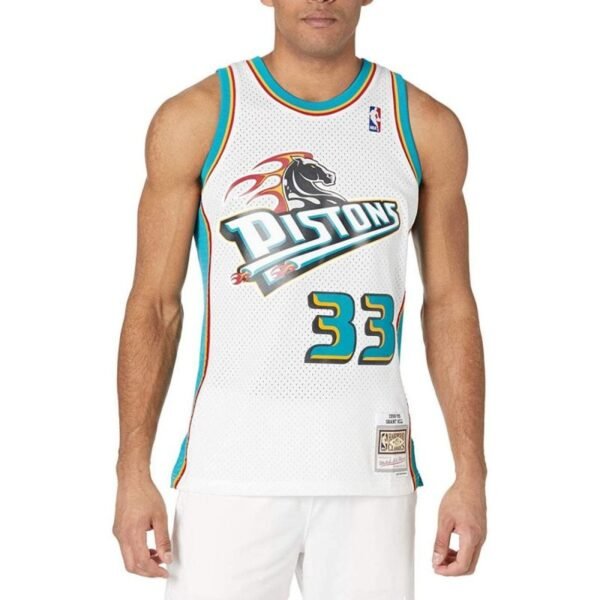 Mitchell Ness Mens Detroit Pistons NBA Swingman Road Jersey Pistons 98 Grant Hill SMJYCP19211-DPIWHIT98GHI