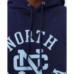 Mitchell Ness Mens OG Hoody University Of North Carolina NCAA HDSSINTL1060-UNCNAVY - Image 3
