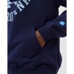 Mitchell Ness Mens OG Hoody University Of North Carolina NCAA HDSSINTL1060-UNCNAVY - Image 4