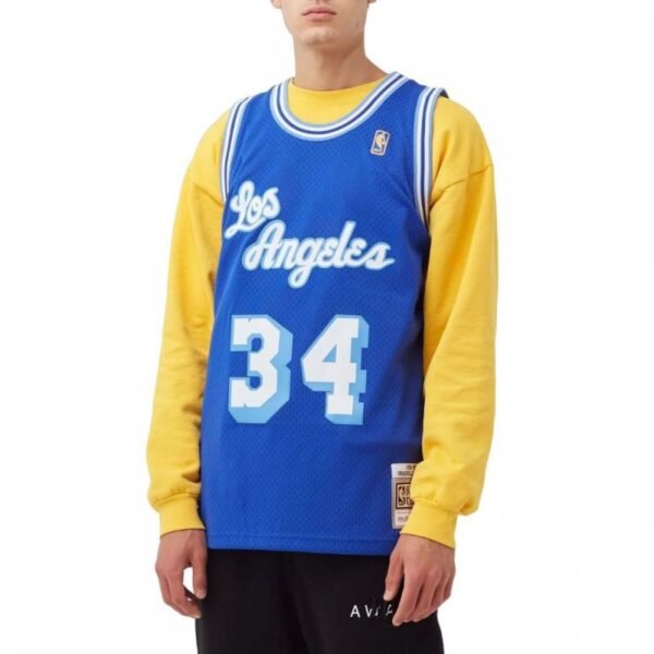 Mitchell Ness NBA Swingman Los Angeles Lakers Shaquille ONeal M T-shirt SMJYAC18013-LALROYA96SON