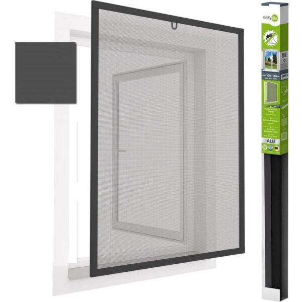 MOSQUITO NET WINDOW ALU 100X120 ANTHRACITE
