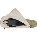 MUMMY SLEEPING BAG XXL 230x80/50CM KHAKY REDCLIFFS - Image 4