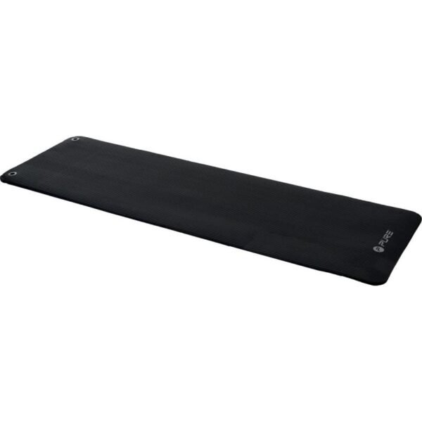 NBR BLACK EXERCISE MAT 180x60x1.5CM WITH HOLES PURE 2 IMPROVE