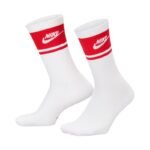 Nike Everyday Elevated Crew Socks 3 Pairs White and Red IM7949 900 - Image 2