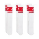 Nike Everyday Elevated Crew Socks 3 Pairs White and Red IM7949 900