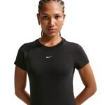 Nike Sportswear Chill Knit Womens T-Shirt Black FV5508 010 - Image 3