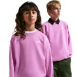 Nike Sportswear Club Fleece Kids Sweatshirt Pink FD2923 503 - Image 3
