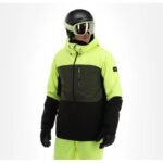 Oneill Mens Winter Sports Jacket Carbonite Snowboard Skis 10K Green Black