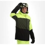 Oneill Mens Winter Sports Jacket Carbonite Snowboard Skis 10K Green Black - Image 3