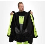 Oneill Mens Winter Sports Jacket Carbonite Snowboard Skis 10K Green Black - Image 6