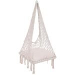 OPENWORK HAMMOCK HANGING CHAIR STORKS NEST 60x60x150CM WITH ECRU PILLOW - Image 2