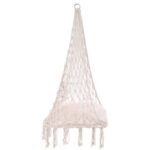 OPENWORK HAMMOCK HANGING CHAIR STORKS NEST 60x60x150CM WITH ECRU PILLOW - Image 8