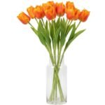 ORANGE TULIP 38CM LIFE-LIKE SPRING DECORATION