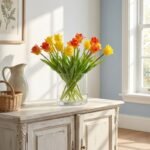 ORANGE TULIP 38CM LIFE-LIKE SPRING DECORATION - Image 6