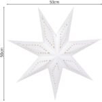 PAPER DECORATION STAR 50CM 7 ARMS WHITE - Image 5