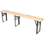 PICNIC BAR SET WOODEN TABLE AND 2 BENCHES - Image 3