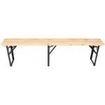 PICNIC BAR SET WOODEN TABLE AND 2 BENCHES - Image 4