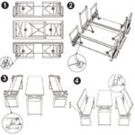 PICNIC SET: WOODEN BAR TABLE AND 2 BENCHES WITH FOLDABLE BACKREST - Image 3