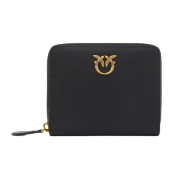 PINKO WOMENS LEATHER WALLET TAYLOR ZIP AROUND