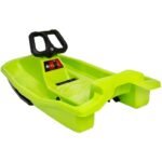 PLASTIC SLEDGE WITH BRAKE AND HANDLEBAR SANTA CLAUS 97x53x25CM GREEN - Image 3