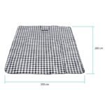 PROMIS PICNIC BLANKET, BLACK CHECKERED, 200 CM X 200 CM - Image 6