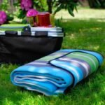 PROMIS PICNIC BLANKET, GREEN STRIPES, 200 CM X 150 CM - Image 2