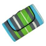 PROMIS PICNIC BLANKET, GREEN STRIPES, 200 CM X 150 CM