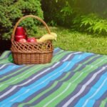 PROMIS PICNIC BLANKET, GREEN STRIPES, 200 CM X 150 CM - Image 3