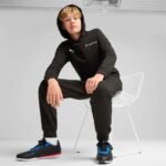 Puma BMW MMS Kids Kangaroo Hoodie Black - Image 4